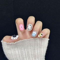 Cute hand - painted cat hand - worn nail cartoon fake nail patch manicure - Nimall