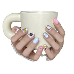 Cute hand - painted cat hand - worn nail cartoon fake nail patch manicure - Nimall