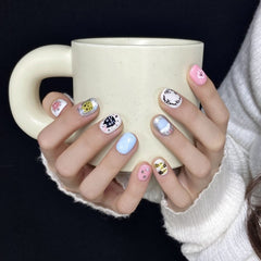 Cute hand - painted cat hand - worn nail cartoon fake nail patch manicure - Nimall