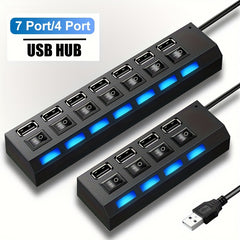 LED USB 2.0 Adapter Hub