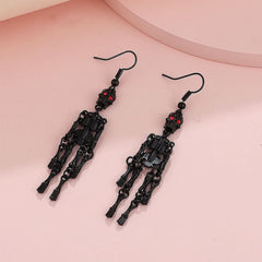 Dark Skull Earrings Female, Exaggerated Punk Hollow Earrings - Nimall