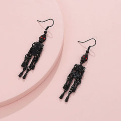 Dark Skull Earrings Female, Exaggerated Punk Hollow Earrings - Nimall