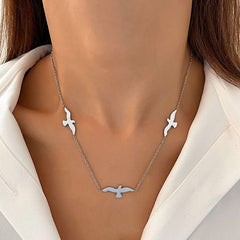 Delicate Bird Earrings Ring Bracelet Necklace Women's Tassel Ear Line Elegant Jewelry - Nimall