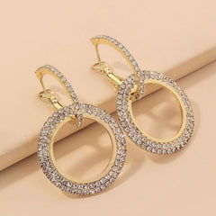 Diamond earrings, double earrings - Nimall