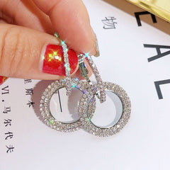 Diamond earrings, double earrings - Nimall