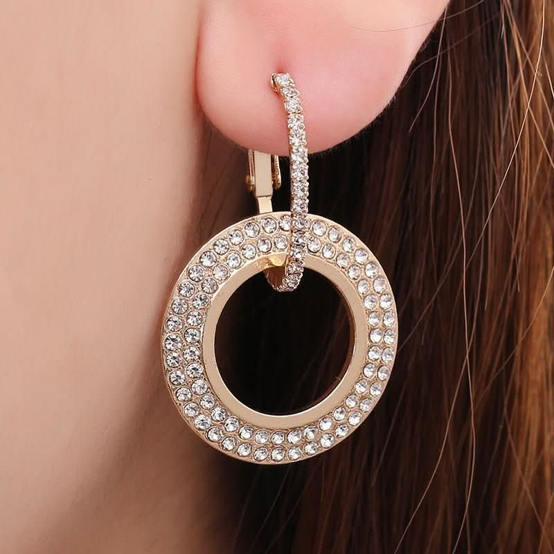 Diamond earrings, double earrings - Nimall