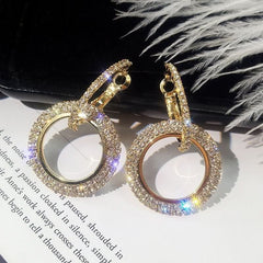 Diamond earrings, double earrings - Nimall