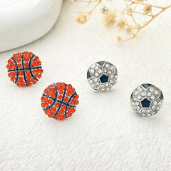 Diamond stud earrings for men and women creative design rugby football earrings - Nimall