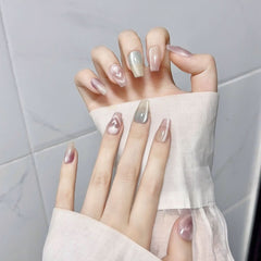 Dream bubble pure hand - worn nail high - end phototherapy nail art removable fake nail sticker temperament white - Nimall