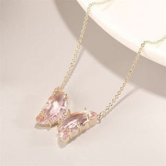 Dream glass crystal butterfly necklace - Nimall