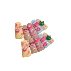 Duck beak manicure, dopamine plastic wind big mouth colorful graffiti pure hand - worn nail sticker - Nimall