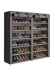 Dustproof double row 6 - layer fabric shoe cabinet AL201 - Nimall