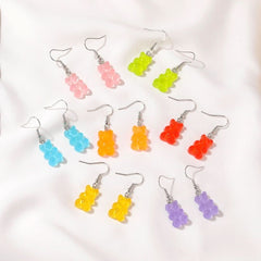 Earrings Harajuku retro colorful cartoon bear earrings - Nimall