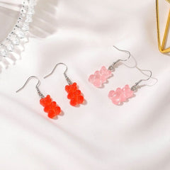 Earrings Harajuku retro colorful cartoon bear earrings - Nimall