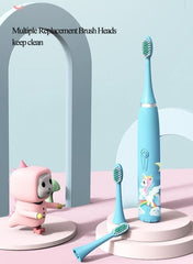 electric toothbrush for kids USB Rechargeable Star Moon Rainbow Unicorn Blue - Nimall