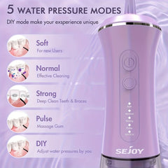 Electric Water Flossers For Teeth Whitening Dental Oral Irrigator With Jet Tips Nozzles - Nimall