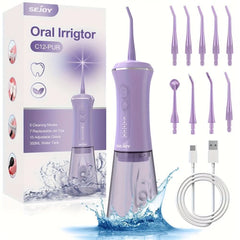 Electric Water Flossers For Teeth Whitening Dental Oral Irrigator With Jet Tips Nozzles - Nimall