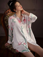 Elegant Nightgown Loose Thin Home Clothes Womens Lingerie - Nimall