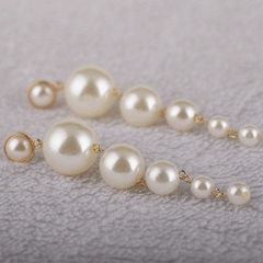 Elegant temperament series pearl earrings exaggerated long earrings - Nimall