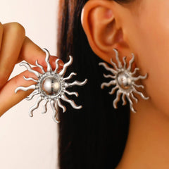 Exaggerated design premium sun stud earrings fashion earrings - Nimall