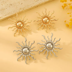 Exaggerated design premium sun stud earrings fashion earrings - Nimall