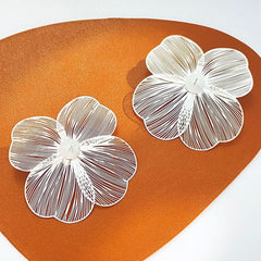 Exaggerated flower earrings petal earrings women - Nimall