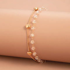 Exaggerated geometric beaded thick chain bracelet hollow multi - layer anklet female - Nimall