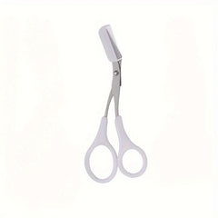 Eyebrow Scissors With Comb, Stainless Steel Scissors, Safety Eyebrow Makeup Scissors - Nimall