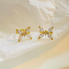 Fashion butterfly ear clips without ear piercings High - end female Mori ear bone clips - Nimall