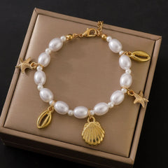 Fashion Pearl Bracelet Beach Ocean Shell Bracelet - Nimall