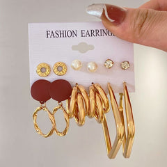 Fashion personality big earrings retro exaggerated geometric earrings - Nimall