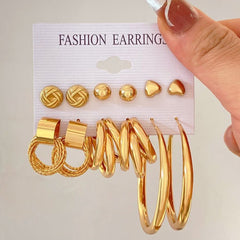 Fashion personality big earrings retro exaggerated geometric earrings - Nimall