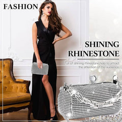 Fashion women's shiny rhinestone clutch bag AL306 - Nimall