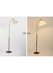 Floor lamp with pleated fabric cover NH019[KSA STOCK] AL147 - Nimall