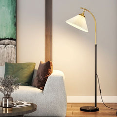 Floor lamp with pleated fabric cover NH019[KSA STOCK] AL147 - Nimall