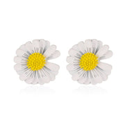 Fresh daisy stud earrings simple colored flower earrings women - Nimall