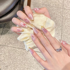 Garden dream pure hand - worn nail cat eye gradual change advanced design gentle temperament detachable bridal manicure - Nimall