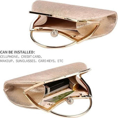 Gold Glitter Rhinestone Wallet AL239 - Nimall