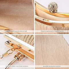 Gold Glitter Rhinestone Wallet AL239 - Nimall