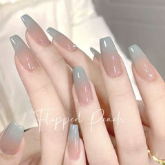 Hand - worn nail 2023 spring manicure gradual change ice nude light therapy spring manicure wear nail - Nimall