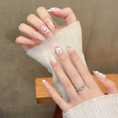 Hand - worn nail hand - carved three - dimensional swan advanced sense wearing nail art finished nails - Nimall