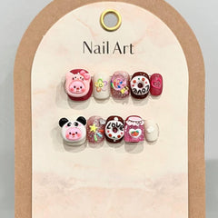 Handmade Wear Nail Short Nail Art Phototherapy Nail Film Advanced Sense Niche ins Versatile Exquisite Removable - Nimall