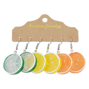 Harajuku Fruit Lemon Pendant Earrings - Nimall