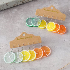 Harajuku Fruit Lemon Pendant Earrings - Nimall