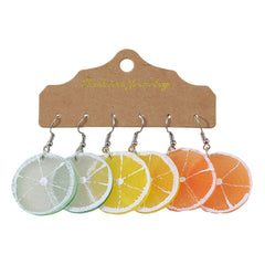 Harajuku Fruit Lemon Pendant Earrings - Nimall