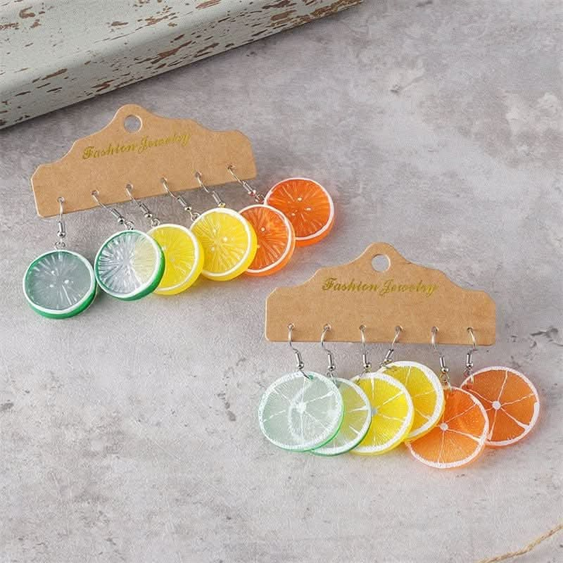 Harajuku Fruit Lemon Pendant Earrings - Nimall