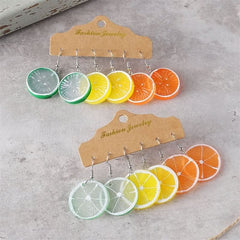 Harajuku Fruit Lemon Pendant Earrings - Nimall