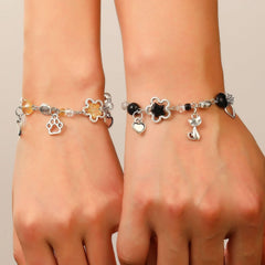 Hollow cat claw love sun moon stars sweet cool bracelet - Nimall