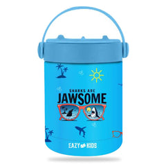 Eazy Kids Jawsome Shark Stainless Steel Insulated Food Jar - Blue(350ml)