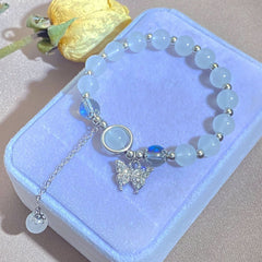 Imitation opal crystal butterfly bracelet - Nimall